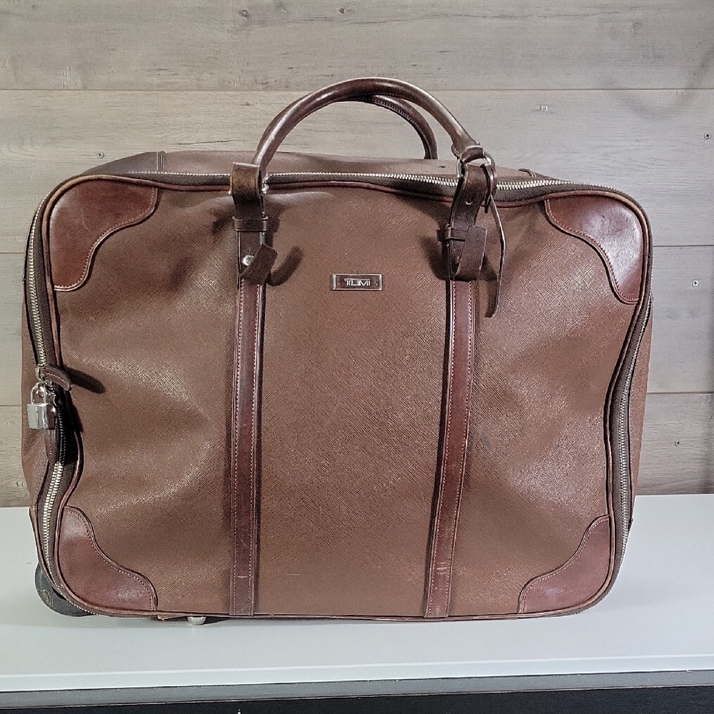Tumi Brown Leather Carry-On Briefcase